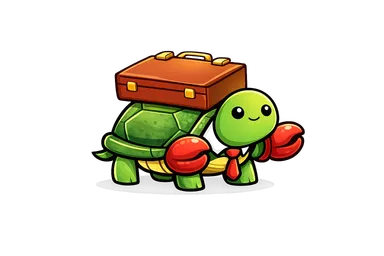 BusinessClaw Logo - Turtle with briefcase