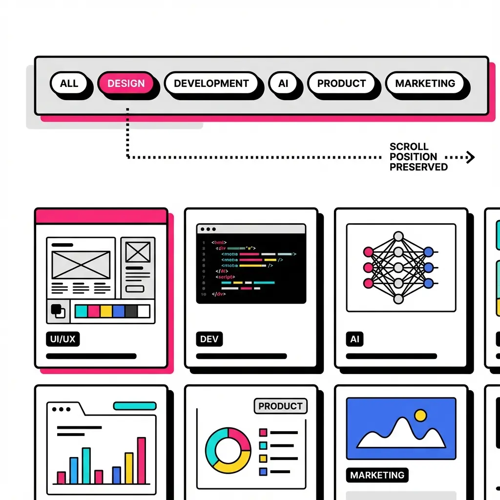 Persistent Filter Bar with View Transitions